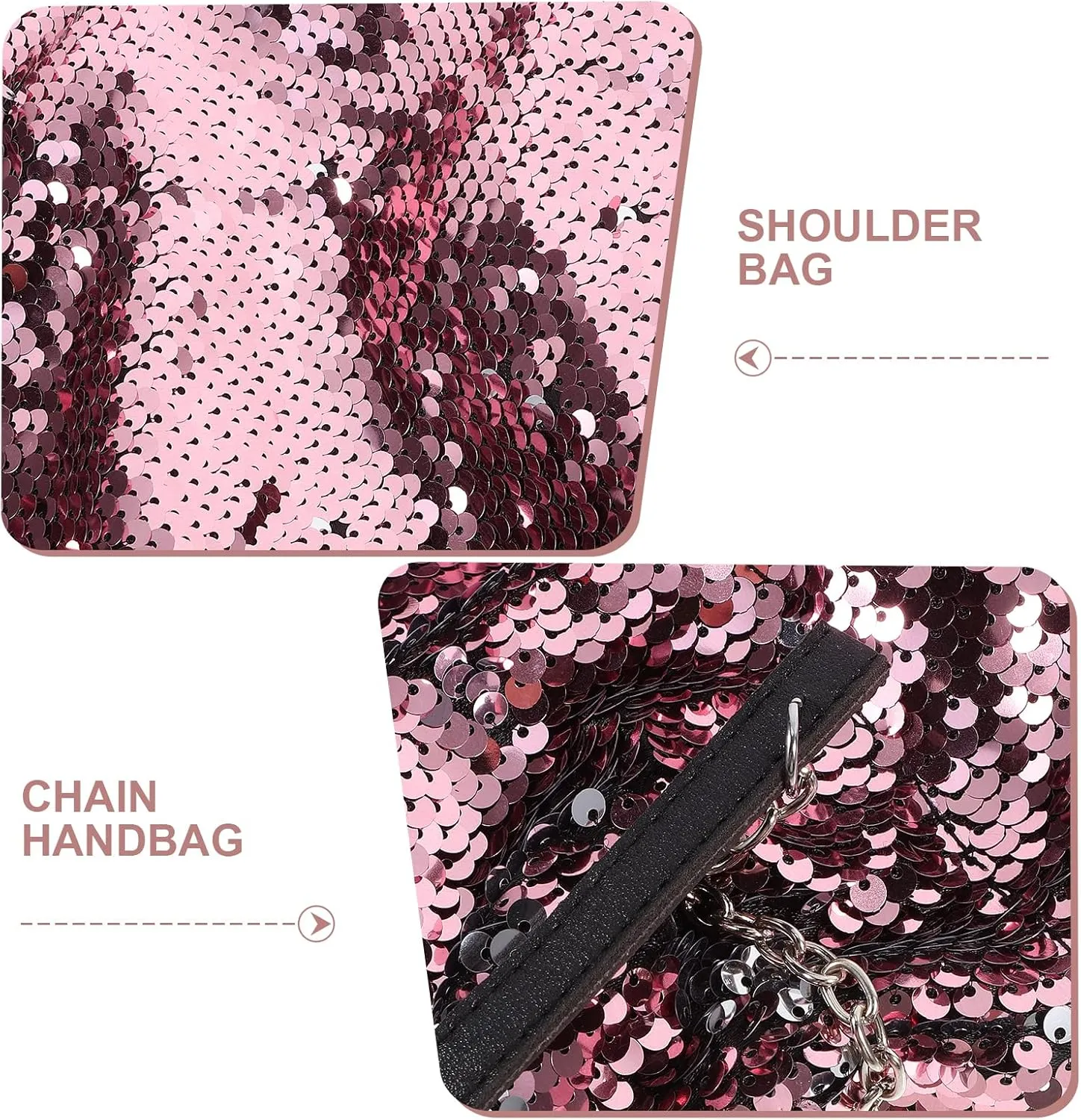 Sequin Sling Bag for Women Crossbody Messenger Tote Shoulder Purse Crossbody Tote Bags for Women Sequin