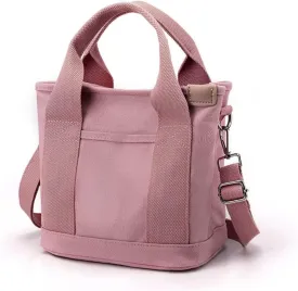 Shoulder College Students Zipper Crossbody The Tote Small Size Canvas Handbag for Women