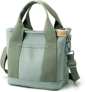 Shoulder College Students Zipper Crossbody The Tote Small Size Canvas Handbag for Women