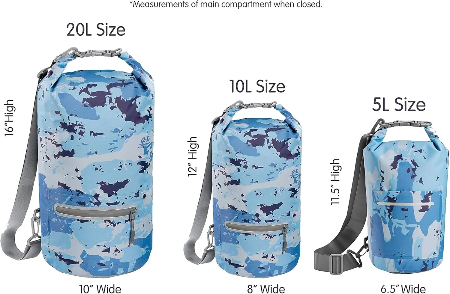 Skog  Kust DrySak - Roll Top Waterproof Bag for Travel & Outdoors - 5, 10 & 20 Liter sizes