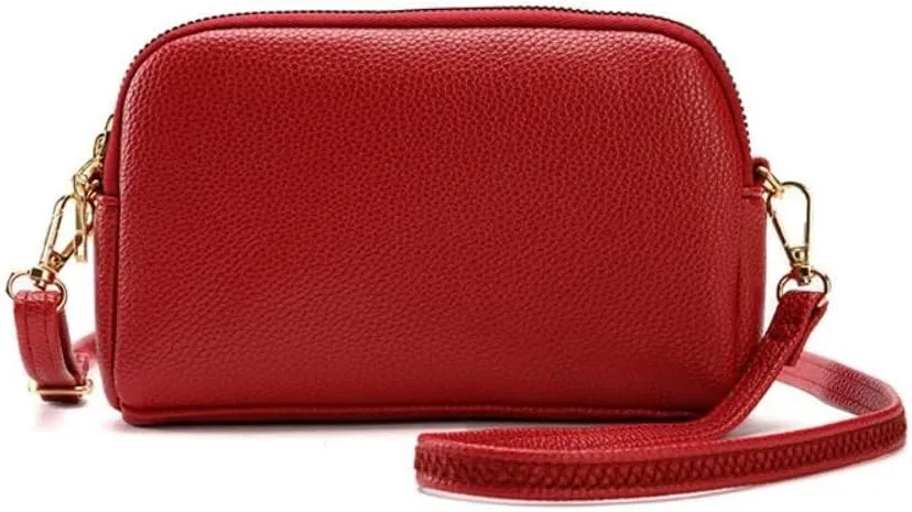 Small Size Handbag Messenger Sling Mobile Phone Clutch Leather Crossbody for Women