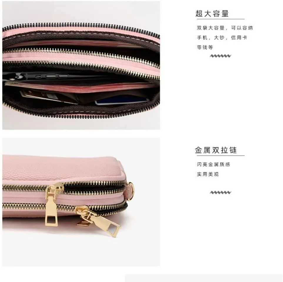 Small Size Handbag Messenger Sling Mobile Phone Clutch Leather Crossbody for Women
