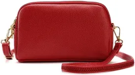 Small Size Handbag Messenger Sling Mobile Phone Clutch Leather Crossbody for Women