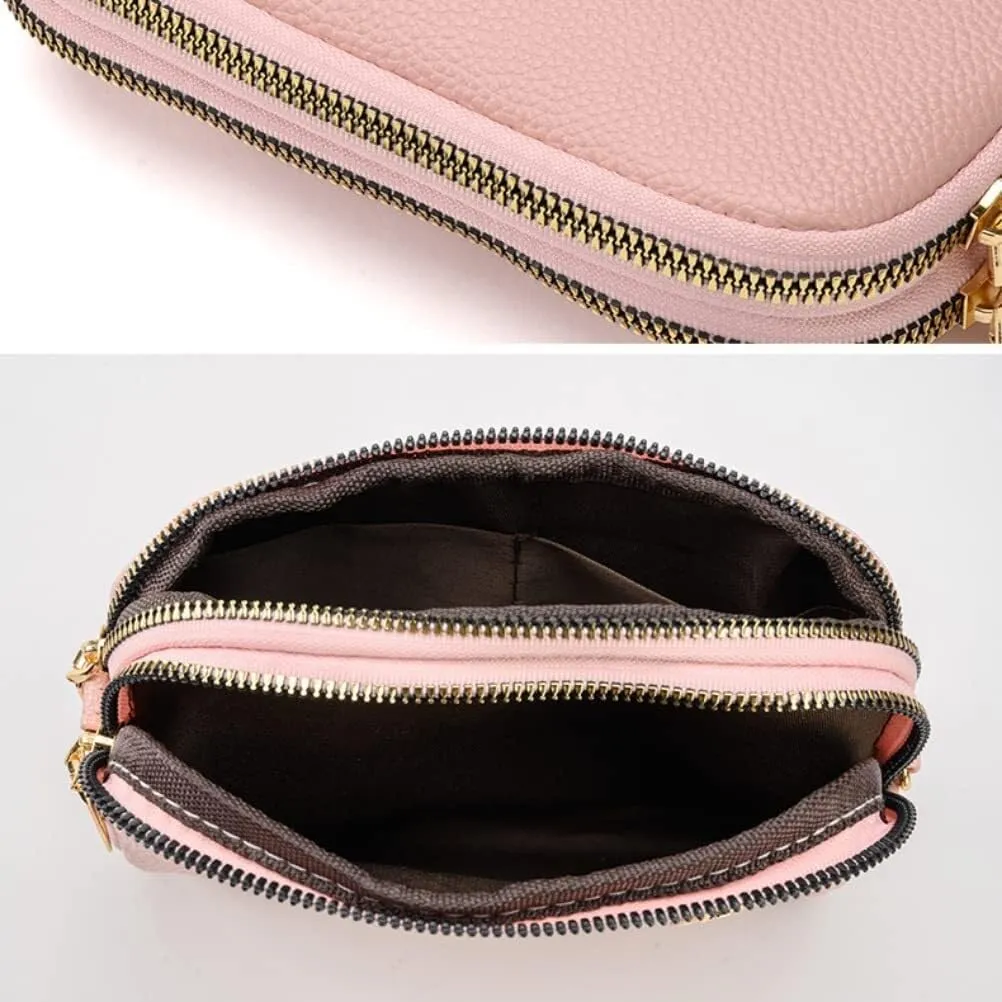 Small Size Handbag Messenger Sling Mobile Phone Clutch Leather Crossbody for Women