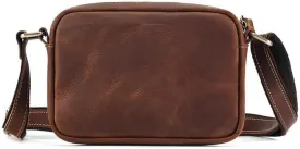 Small Size Sling Shoulder Mobile Phone Casual Purse Genuine Leather Crossbody for Men Messenger Bags
