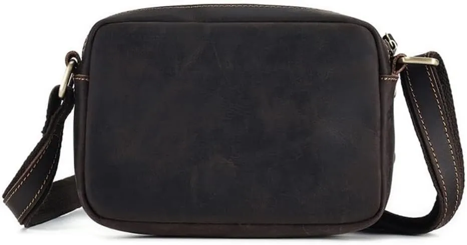 Small Size Sling Shoulder Mobile Phone Casual Purse Genuine Leather Crossbody for Men Messenger Bags