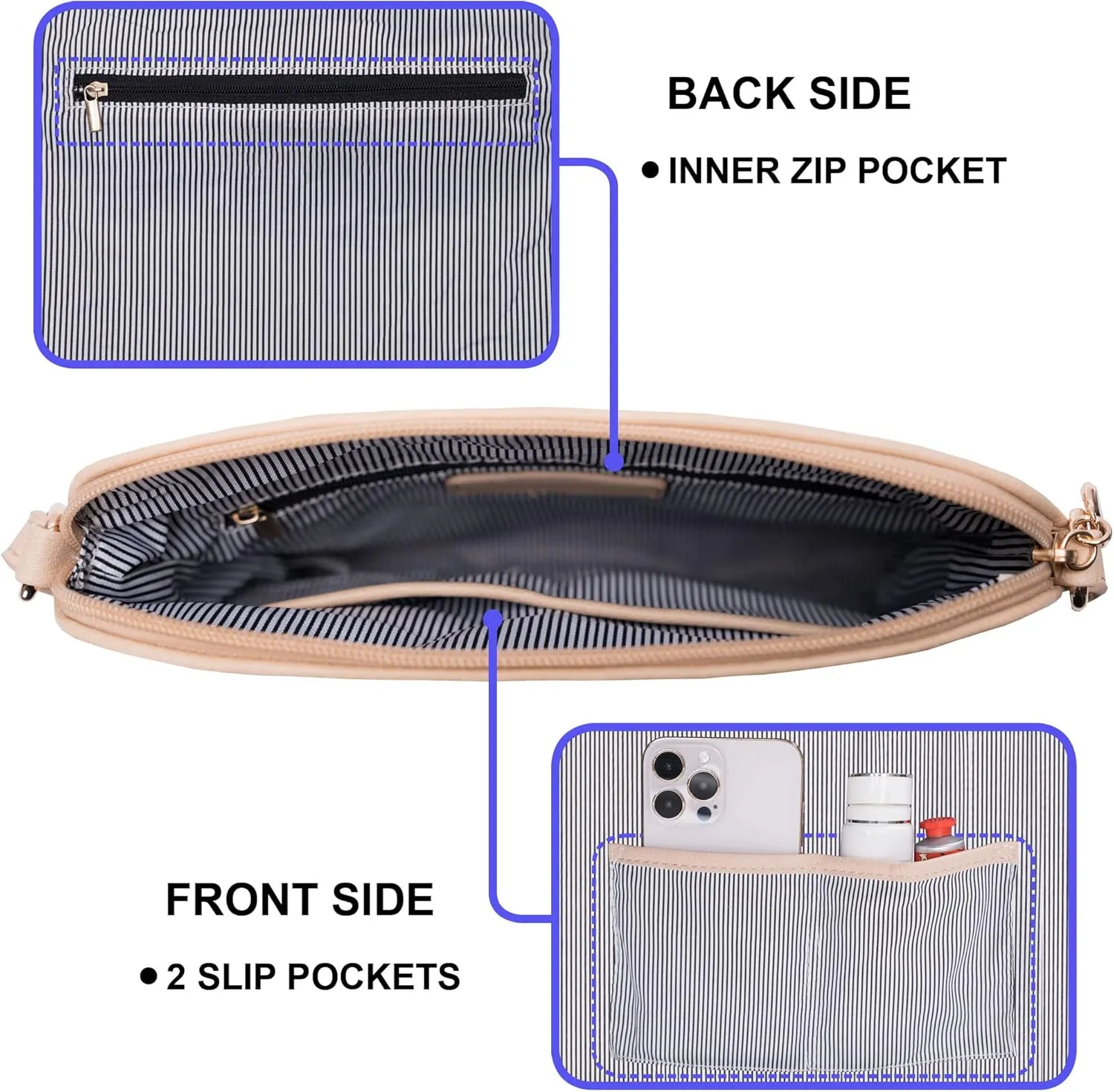 Solene Womens Lightweight Medium Crossbody Purse with Tassel, Perfect Size Crossbody Bags for Daily Use, travel