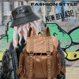 Stylish, versatile shoulder bags with rivets