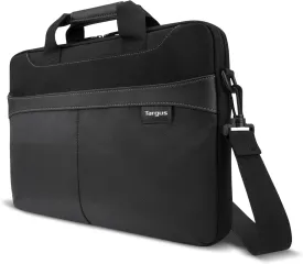 Targus Laptop Slim Briefcase for Laptops up to 15.6-inches Over-the-shoulder Case for Dell HP Lenovo Apple and Microsoft Laptops Black (TSS898)