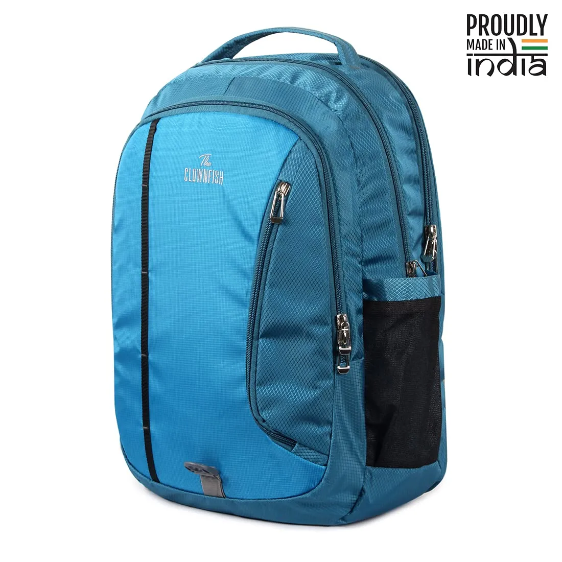 THE CLOWNFISH Cosmo 27 Litres Casual Travel Backpack - Water-resistant, 3 Compartments | Sky Blue