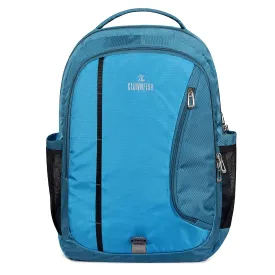 THE CLOWNFISH Cosmo 27 Litres Casual Travel Backpack - Water-resistant, 3 Compartments | Sky Blue