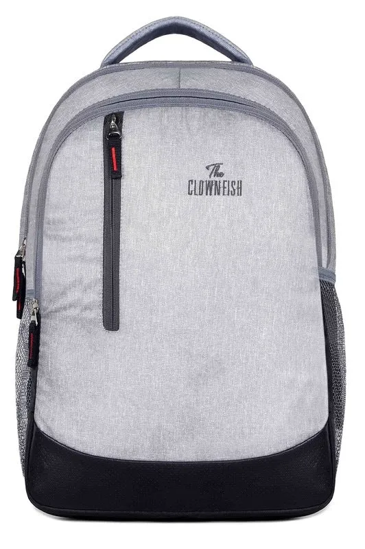 THE CLOWNFISH Kate: Laptop Backpack with Cushioned Sleeve | 17 Litres | Grey