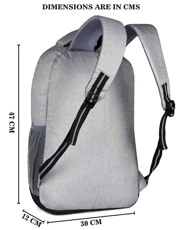 THE CLOWNFISH Kate: Laptop Backpack with Cushioned Sleeve | 17 Litres | Grey