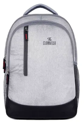 THE CLOWNFISH Kate: Laptop Backpack with Cushioned Sleeve | 17 Litres | Grey