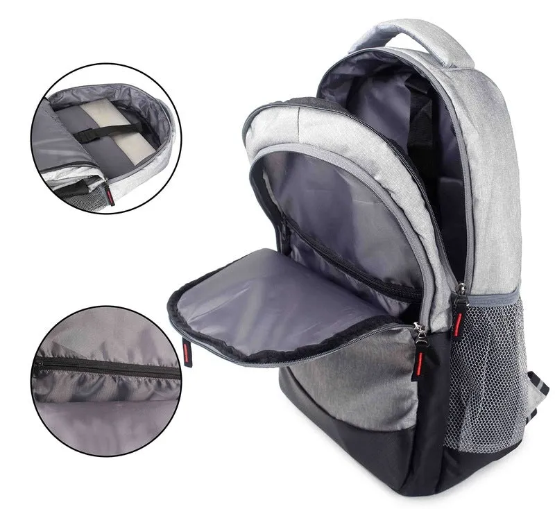 THE CLOWNFISH Kate: Laptop Backpack with Cushioned Sleeve | 17 Litres | Grey