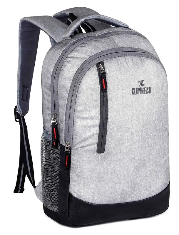 THE CLOWNFISH Kate: Laptop Backpack with Cushioned Sleeve | 17 Litres | Grey