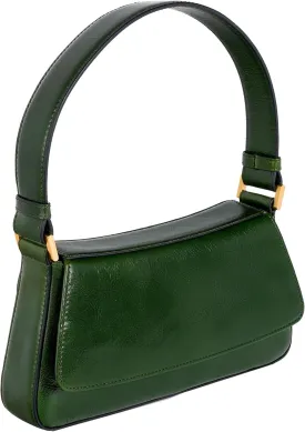 Time Resistance Leather Handbag - Full-Grain Leather Purse for Women - Shoulder Bag Made in Italy