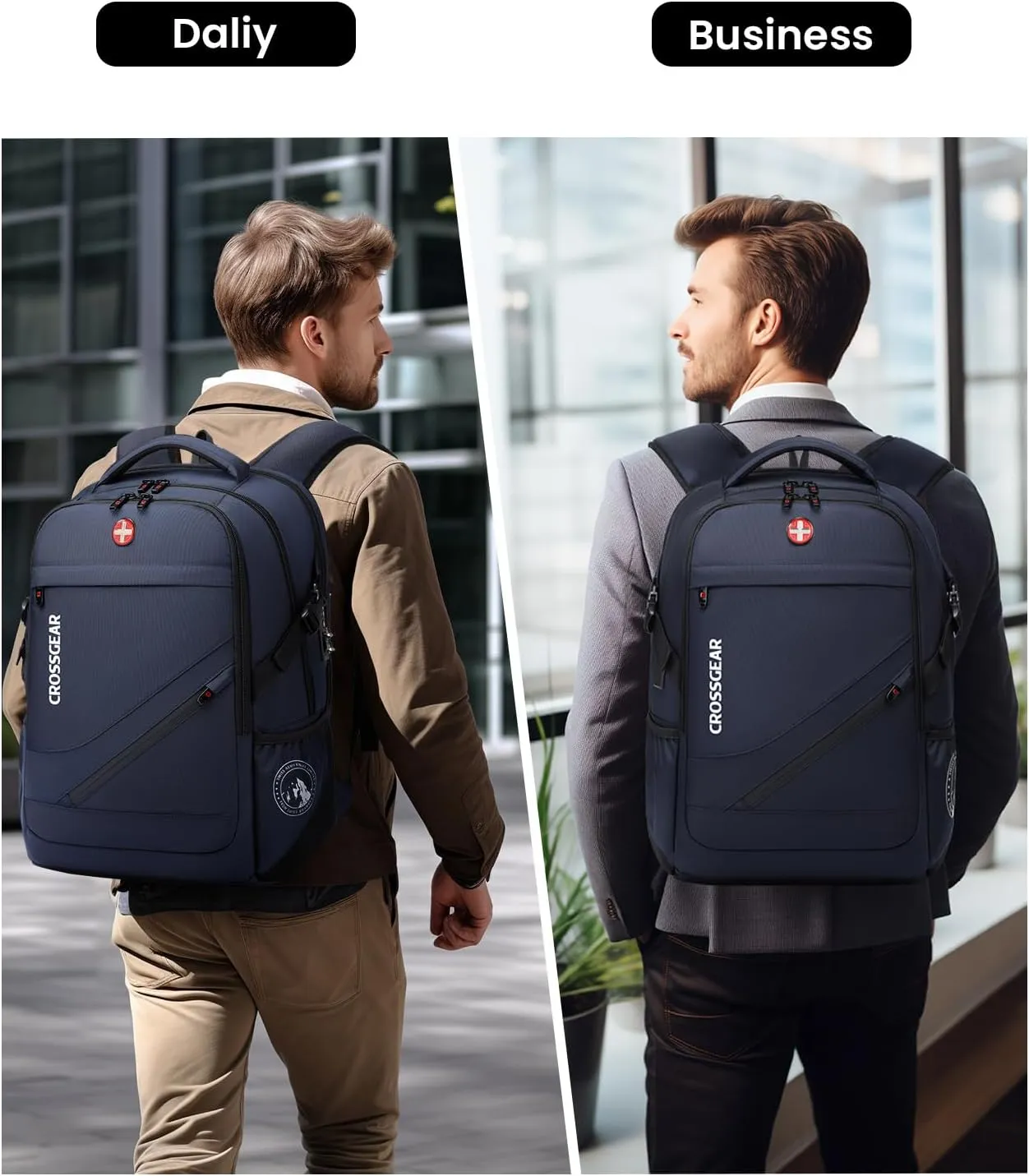 Travel Laptop Backpack for Men Women, Waterproof Anti-Theft Bookbag Airline Approved Carry on Backpacks 17 inch Casual Daypacks Large Laptop Bag with USB Best Gift for Mochilas Para Hombres
