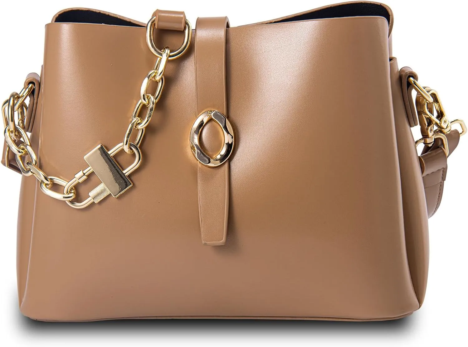 Vegan Leather Crossbody Bucket Bag for Women Small Trendy Designe Handbags Shoulder Purse