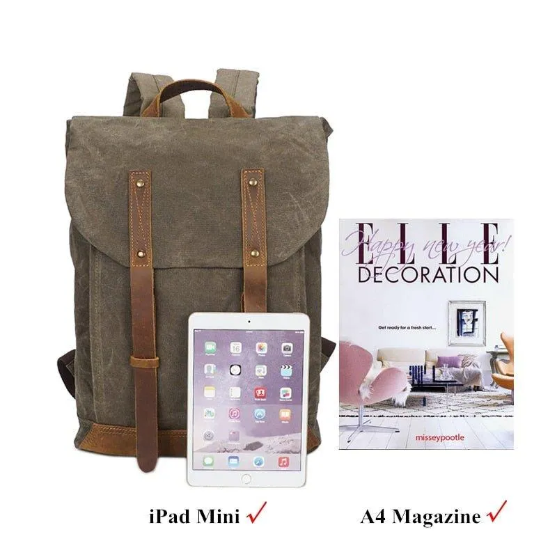 Vintage Canvas Backpacks Laptop for Mens
