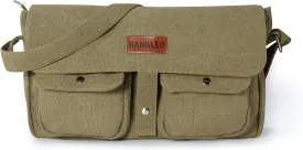 Vintage Canvas Messenger Bag for Women and Men, Classic Satchel Crossbody Bag with Two Flap Pockets