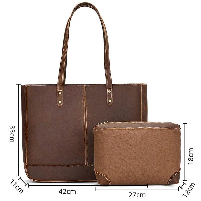 Vintage Design Shoulder Bag Laptop Tote