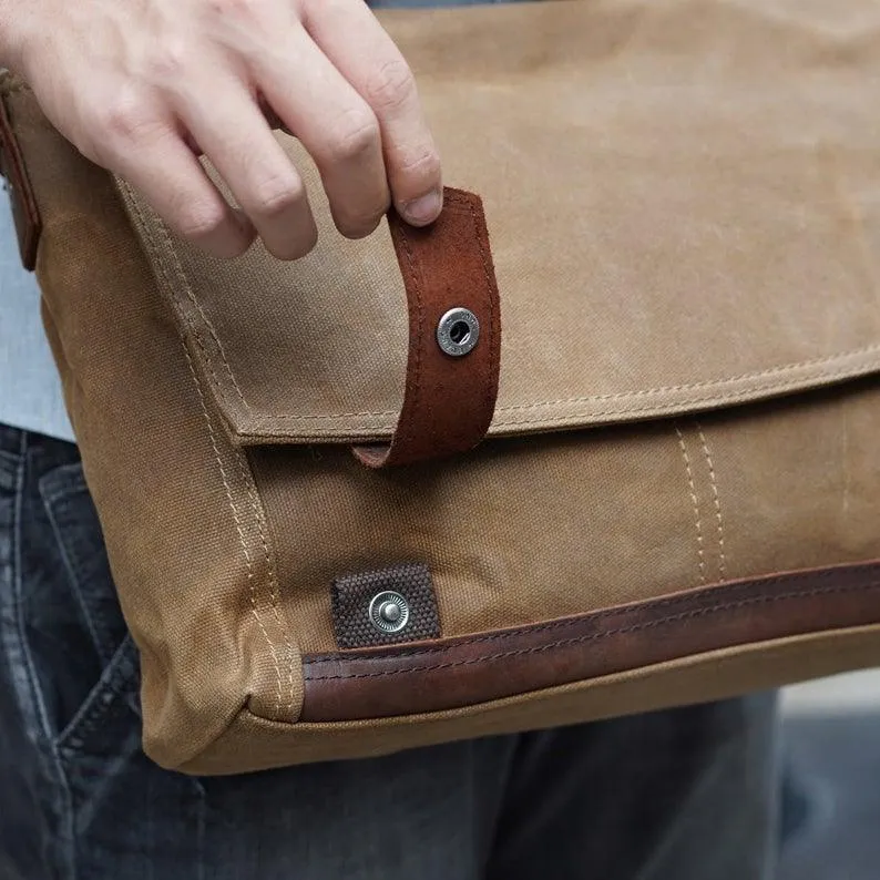 Vintage Messenger Bag Canvas Crossbody for Men