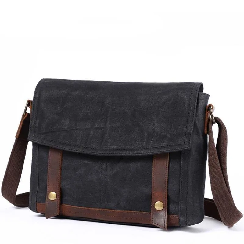 Vintage Messenger Bag Canvas Crossbody for Men