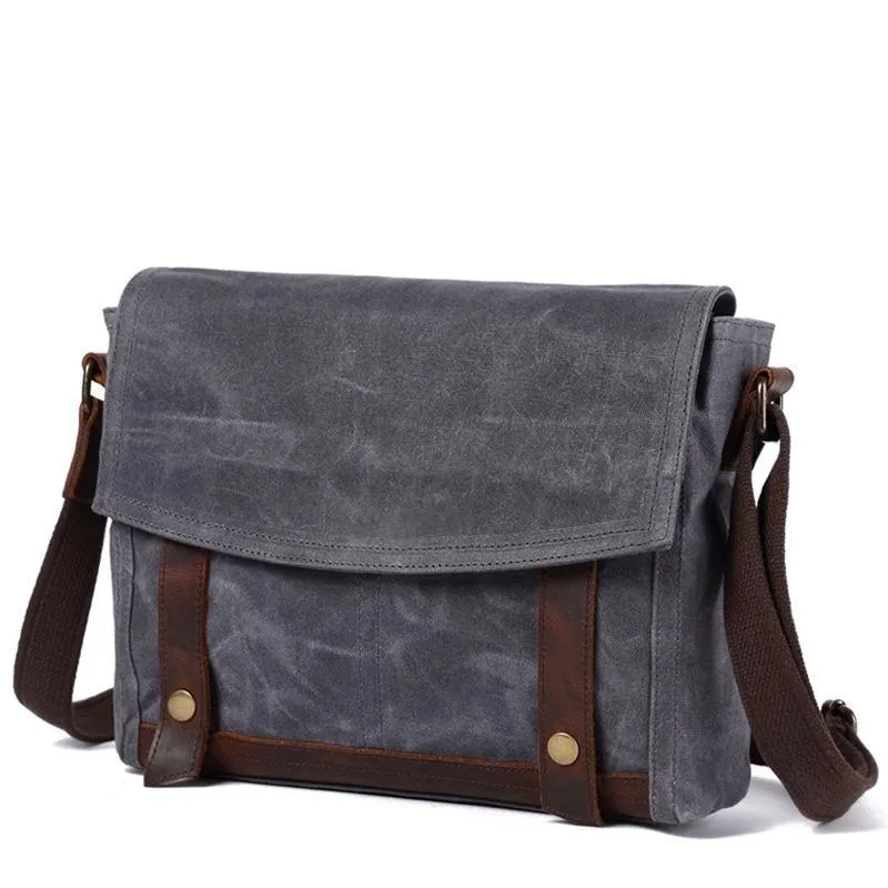 Vintage Messenger Bag Canvas Crossbody for Men