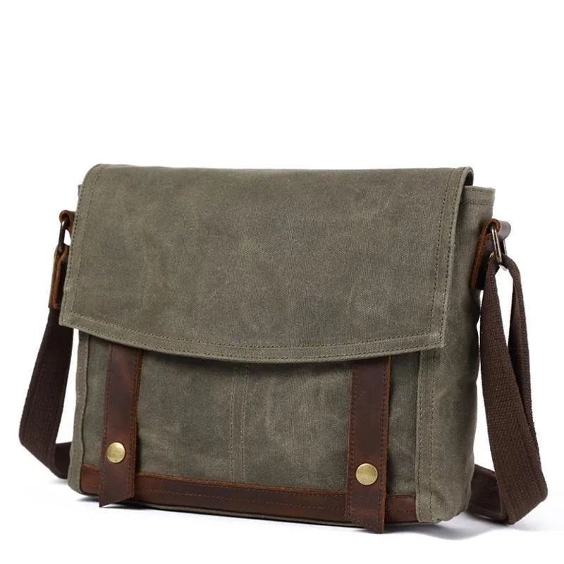 Vintage Messenger Bag Canvas Crossbody for Men