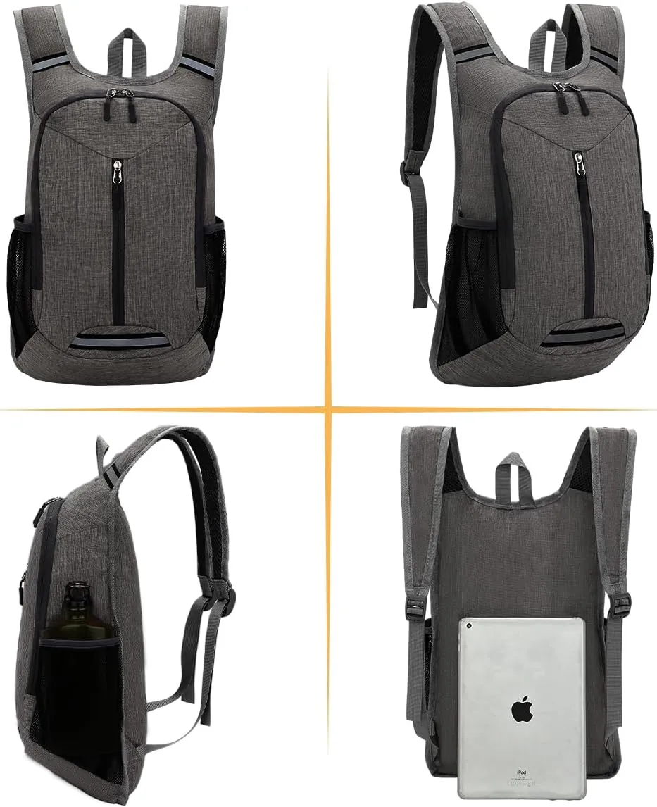 WEREWOLVES 15L Small Hiking Backpack, Travel Lightweight Foldable Packable Casual Outdoor Daypack