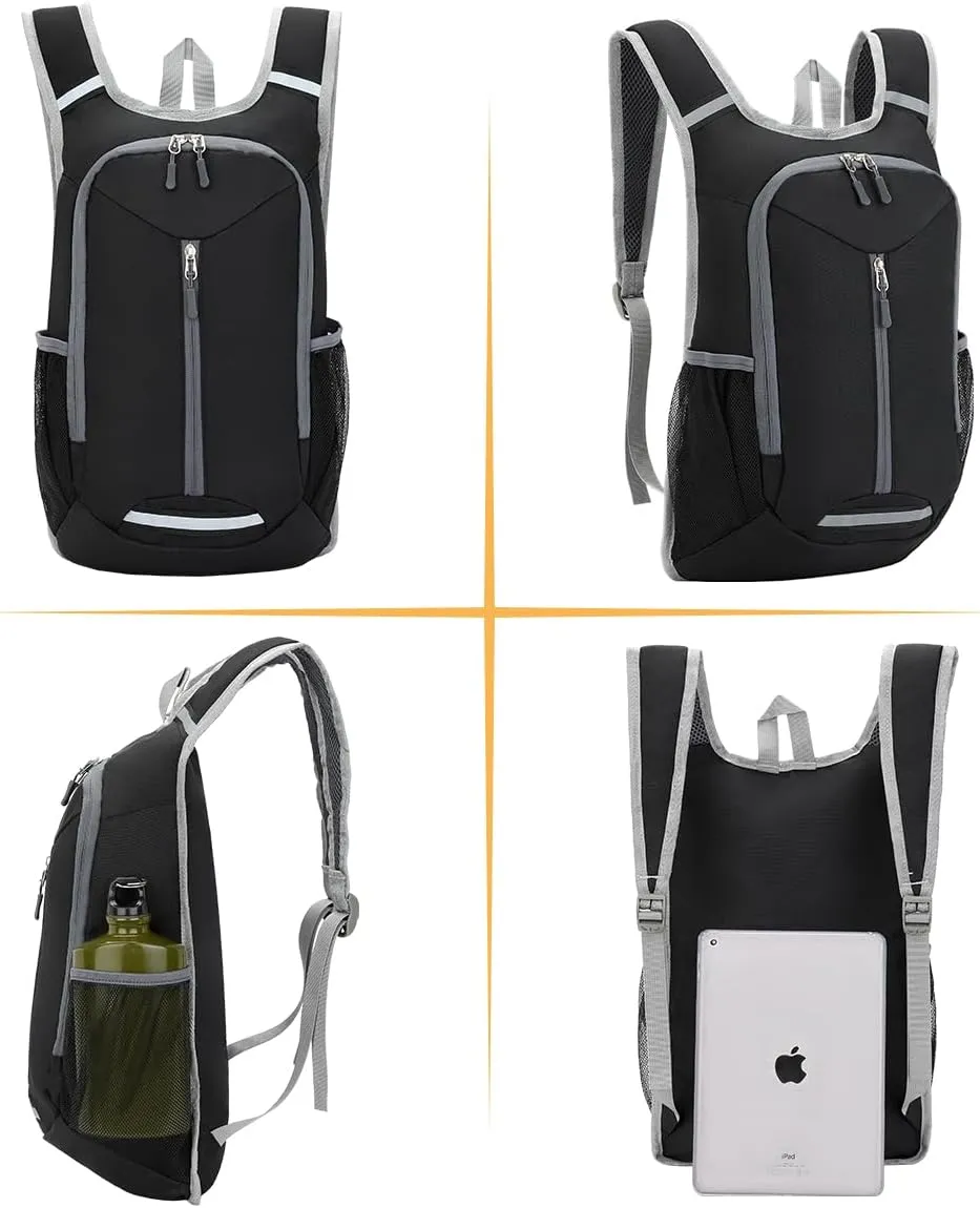 WEREWOLVES 15L Small Hiking Backpack, Travel Lightweight Foldable Packable Casual Outdoor Daypack