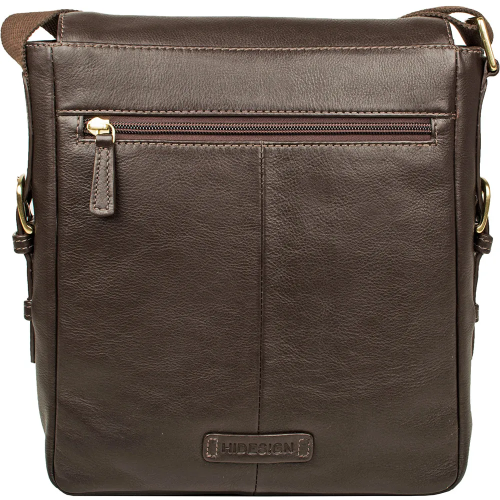 William Vertical Leather Messenger