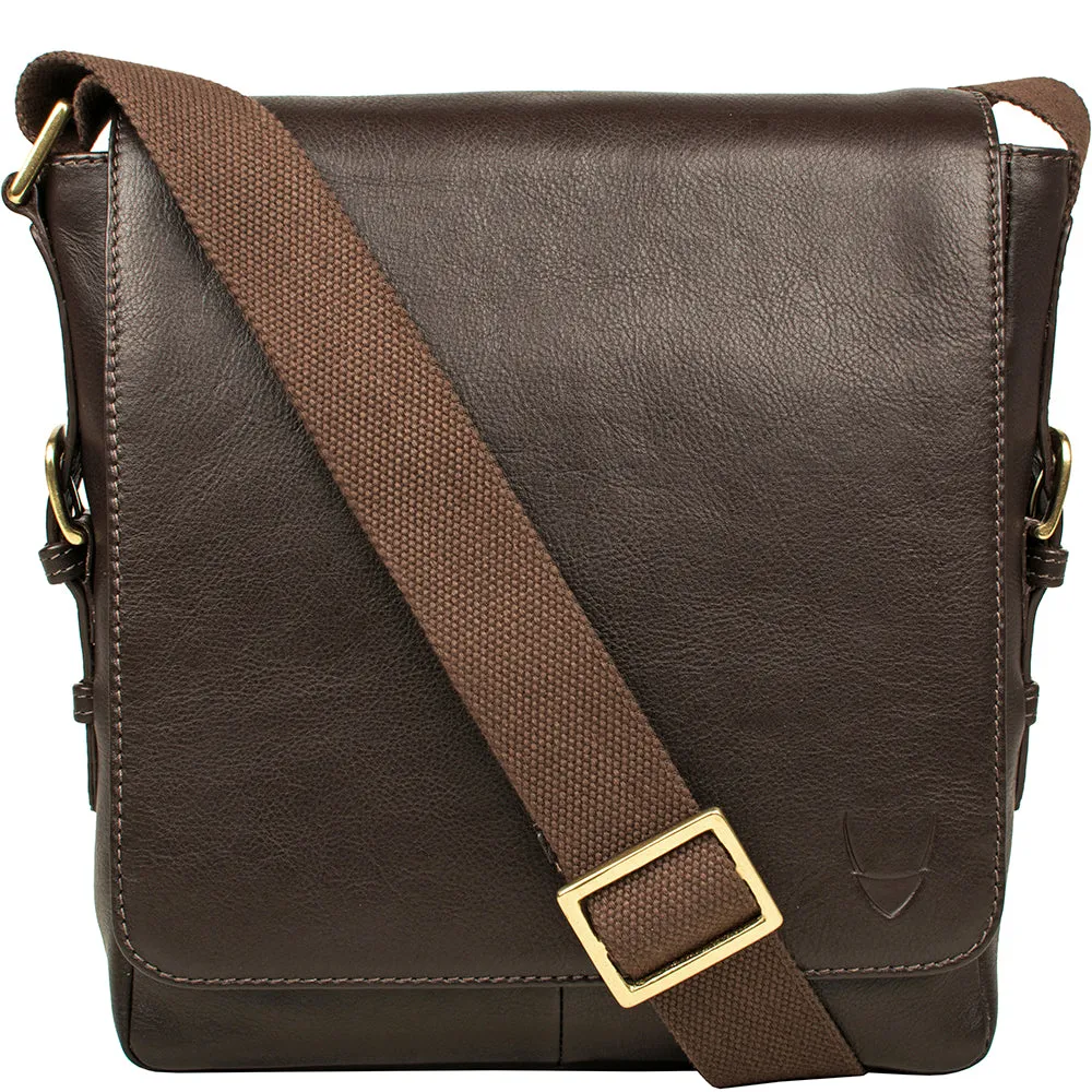 William Vertical Leather Messenger