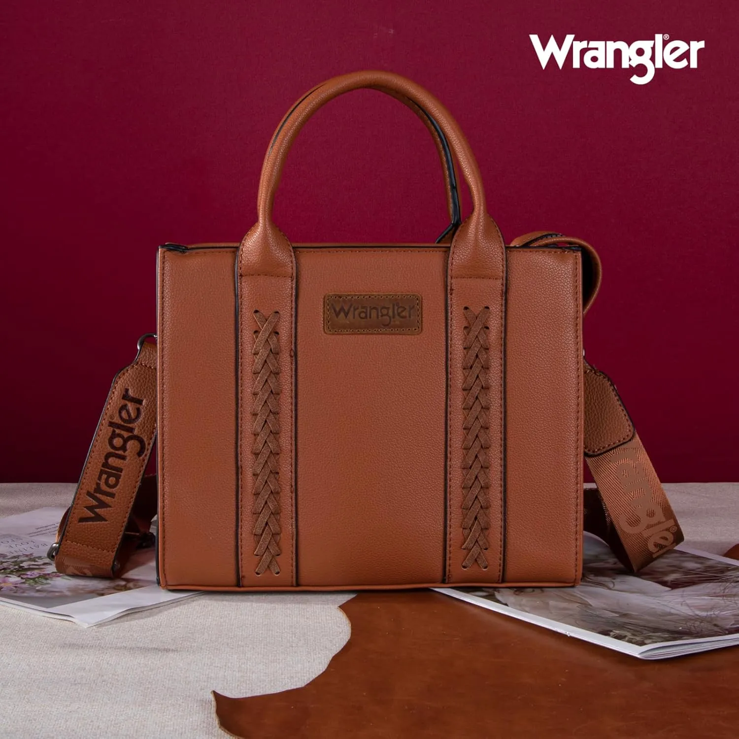 Wrangler Tote Bags for Women Top-handle Handbags and Purse for Women with Adjustable Strap