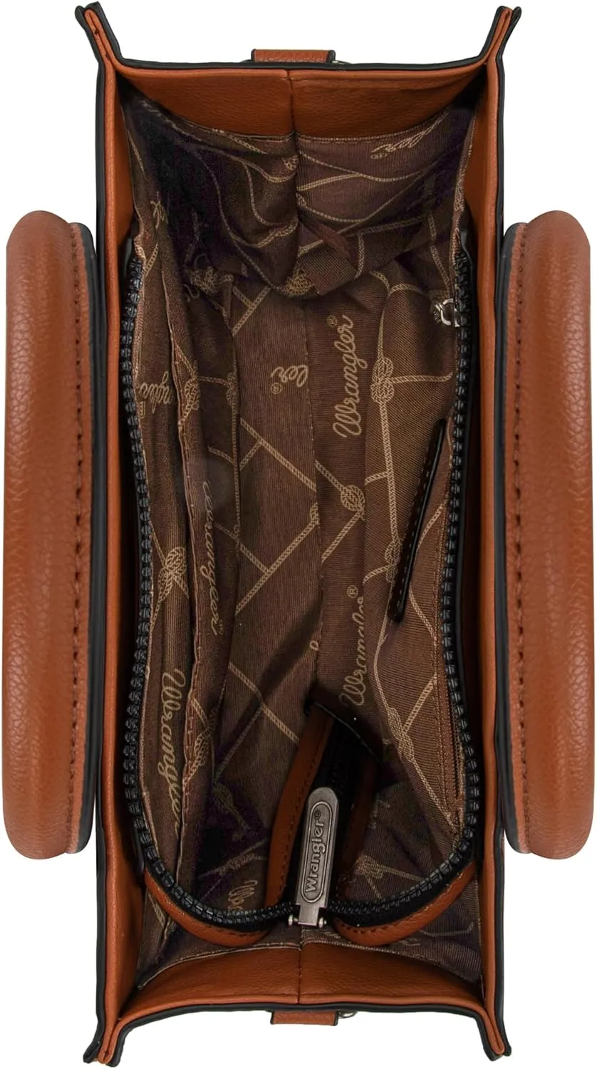 Wrangler Tote Bags for Women Top-handle Handbags and Purse for Women with Adjustable Strap