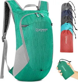 ZOMAKE Ultra Lightweight Packable Backpack 18L, Small Foldable Hiking Backpacks Water Resistant Folding Daypack for Travel(Dark Green)